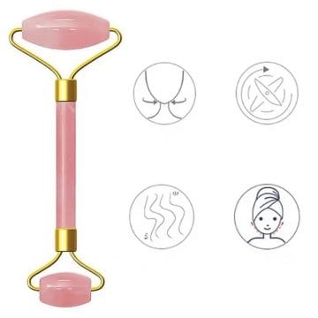Accesoriu pentru masaj facial si terapeutic Piatra de JAD (ROZ) cu 2 capete