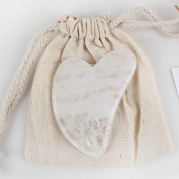 Accesoriu pentru masaj terapeutic GuaSha Cristal de Stanca + Husa