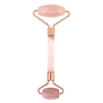 Accesoriu pentru masaj facial si terapeutic Cuart (roz) cu 2 capete si husa in