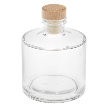 Sticla Rot Transparenta cu Dop din Lemn - 240ml