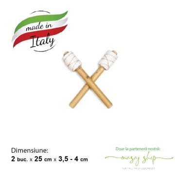 Bat din bambus pentru Tapotament, detensionare musculara 2 buc.x 25 cm (3,5-4 cm grosime) - Italia