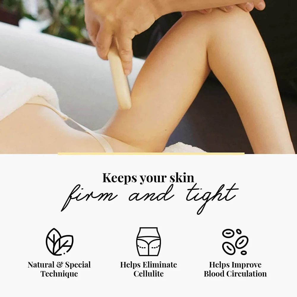 Paleta de masaj din lemn Gua Sha realizată manual - Instrument natural pentru maderoterapie 4 4 5