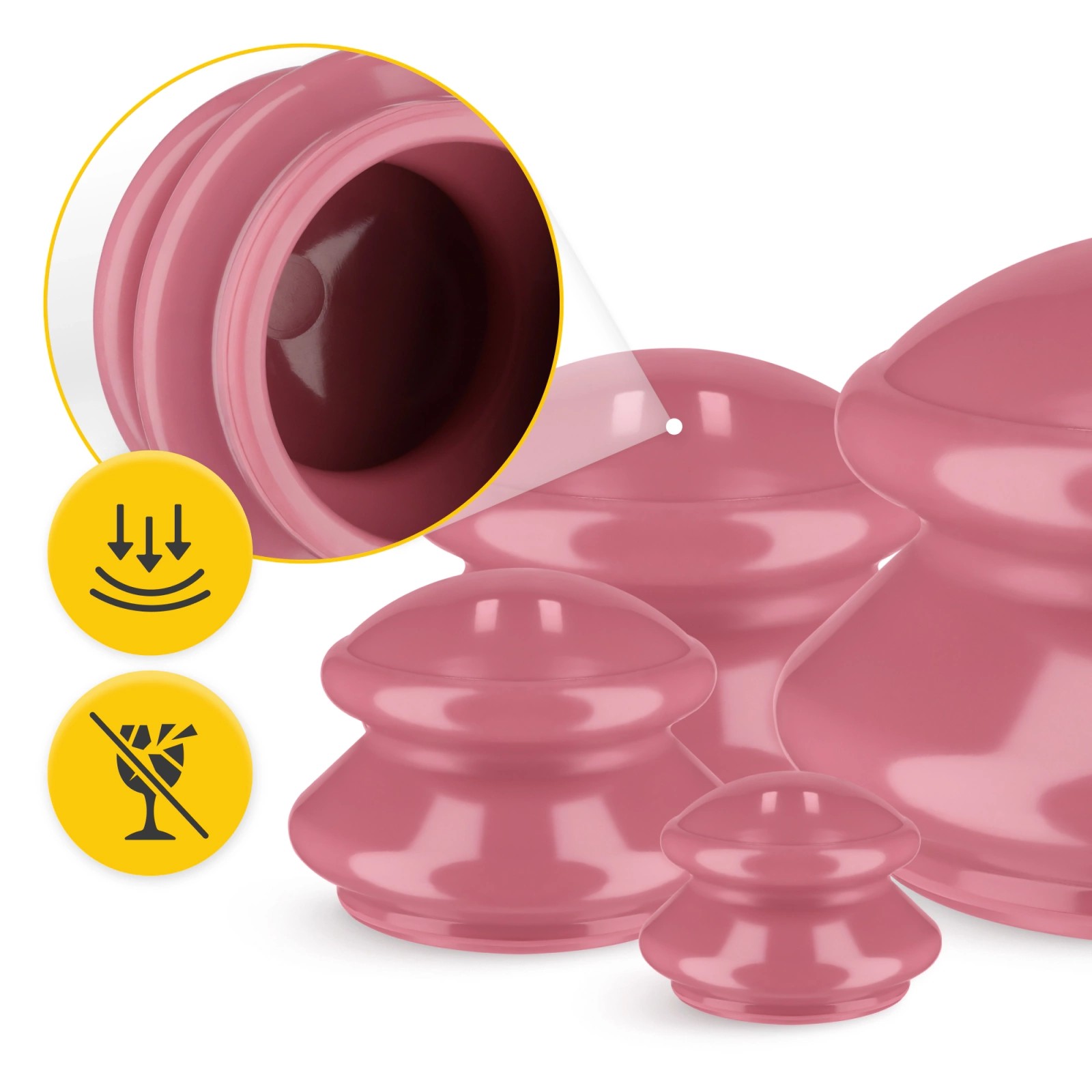 Ventuze de masaj din CAUCIUC (ROZ) 4FIZJO 7 ventuze cauciuc roz 4fizjo happytour masajshop6
