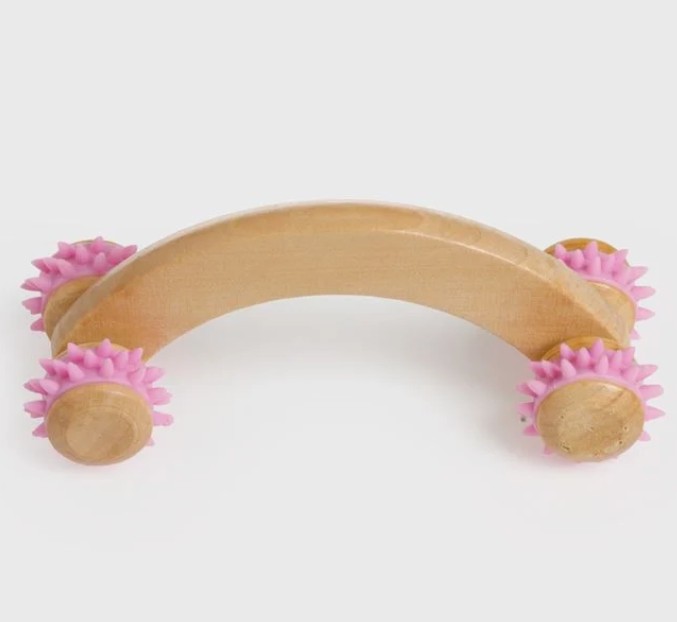 Rolă de masaj pentru relaxare și eliberare a stresului - Roller Masaj Corp ROZ 2 rola masaj 2role masajshop betebambus maderotherapy happytour2