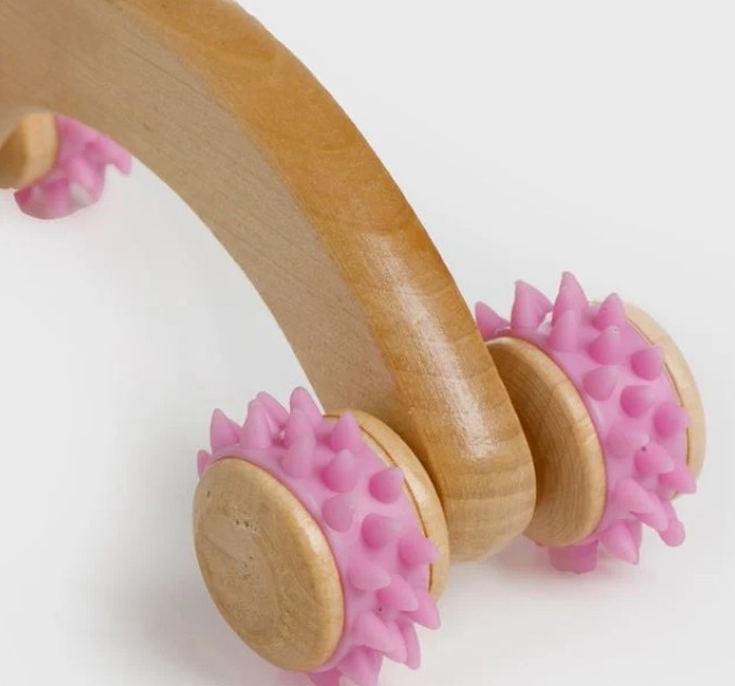 Rolă de masaj pentru relaxare și eliberare a stresului - Roller Masaj Corp ROZ 3 rola masaj 2role masajshop betebambus maderotherapy happytour3
